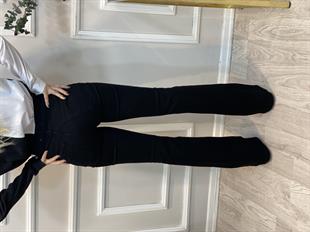 Siyah İspanyol Paça Jean 