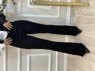 Siyah İspanyol Paça Jean 