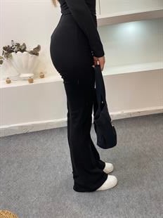 Siyah Kaşkorse Kemer Pantolon 