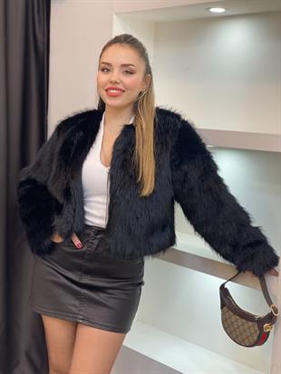 Siyah Kısa Form Kürk