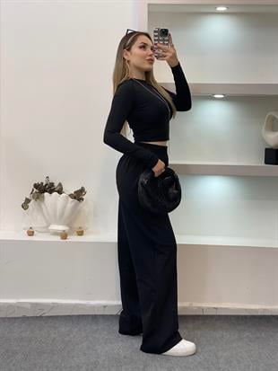 Siyah Likralı Scuba Takım