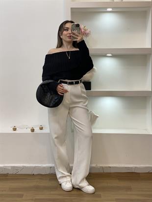 Siyah Madonna Yaka Kazak