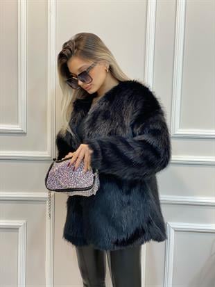 Siyah Marka Model Kürk Mont 