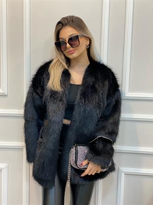 Siyah Marka Model Kürk Mont 