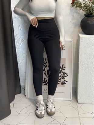 Siyah Oysh Şardonsuz Toparlayıcı Tayt