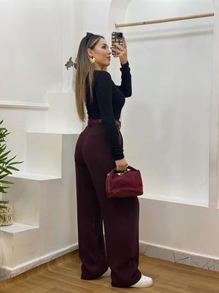 Siyah Parmak Geçirmeli Model Modal Kumaş Basic Bluz