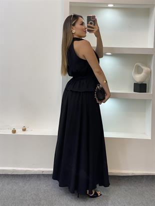 Siyah Premium Kalite Bluz Etek Takım