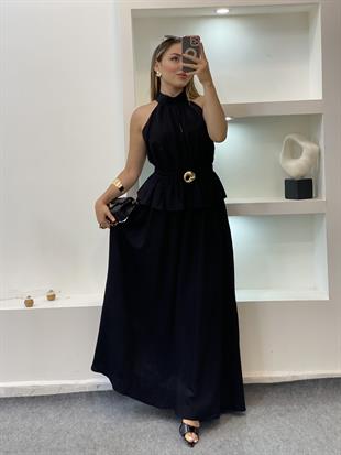 Siyah Premium Kalite Bluz Etek Takım