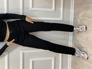 Siyah Yüksek Bel Boy Fit Jean 