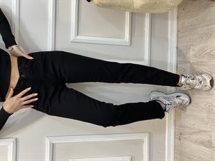 Siyah Yüksek Bel Boy Fit Jean 