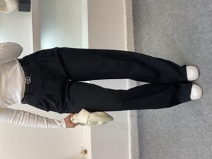 Siyah Yüksek Bel Palazzo Pantolon 