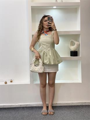Su Yeşili Balon Etek Marka Model Bluz