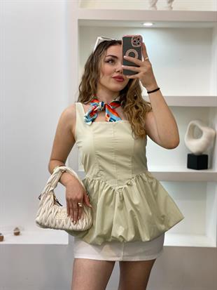 Su Yeşili Balon Etek Marka Model Bluz