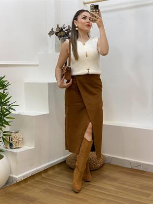 Taba Süet Anvelop Etek