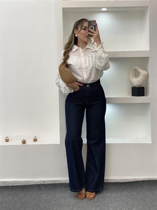 Tasarım Beyaz Renk Fisto Gömlek 