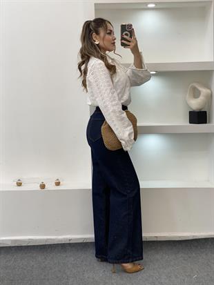 Tasarım Beyaz Renk Fisto Gömlek 