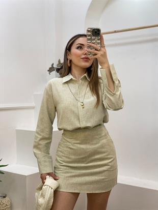 Yeşil Gömlek  Etekl Takım