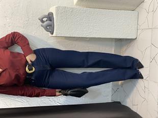 ZR Marka Koyu Lacivert Likralı Fit Gösteren Düz Kesim Jean 