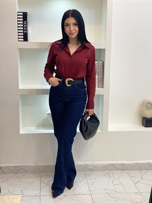 ZR Marka Koyu Lacivert Likralı Fit Gösteren Düz Kesim Jean 