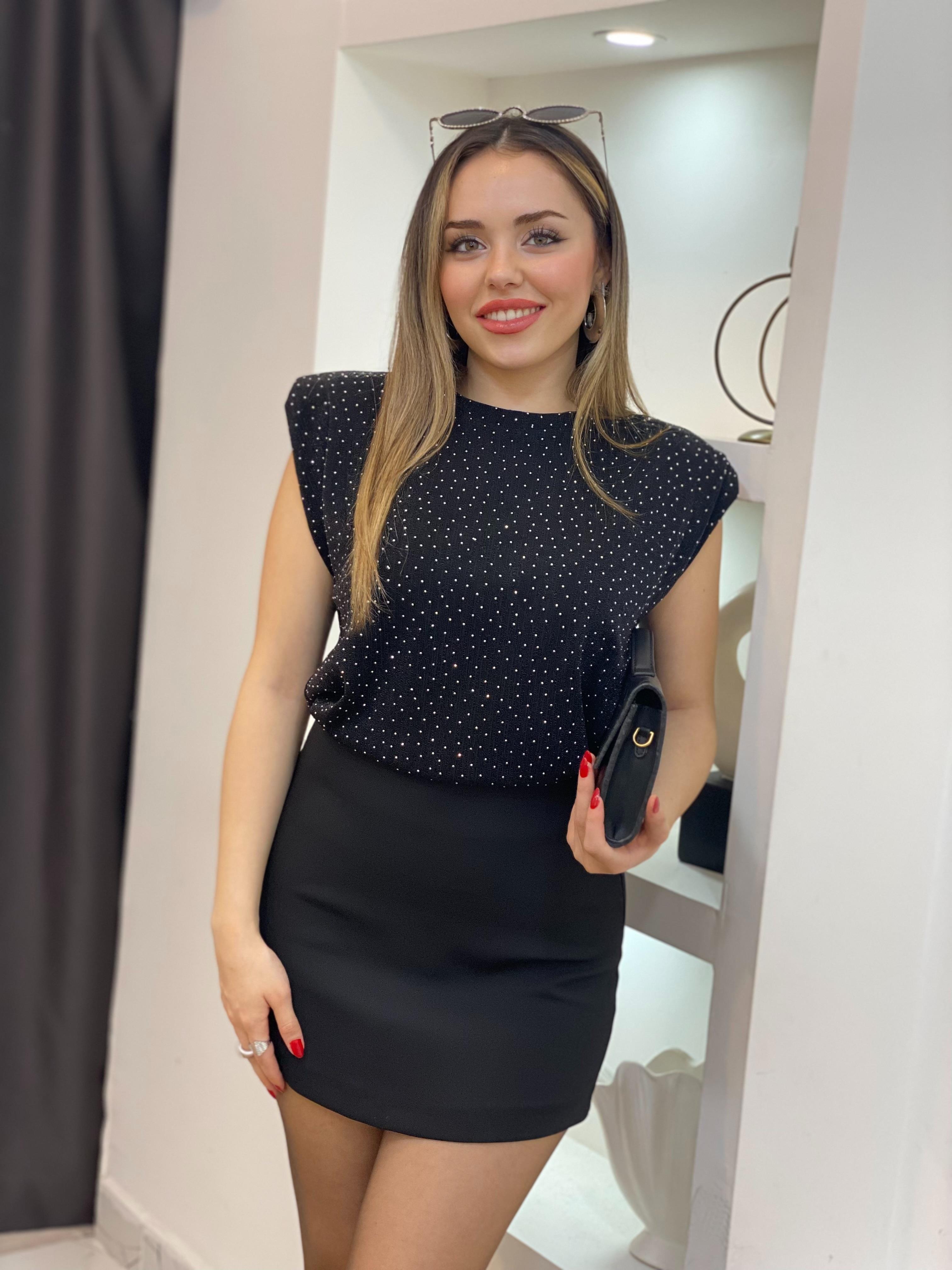 Bebe Plus Marka Parıltılı Model Vatkalı Bluz