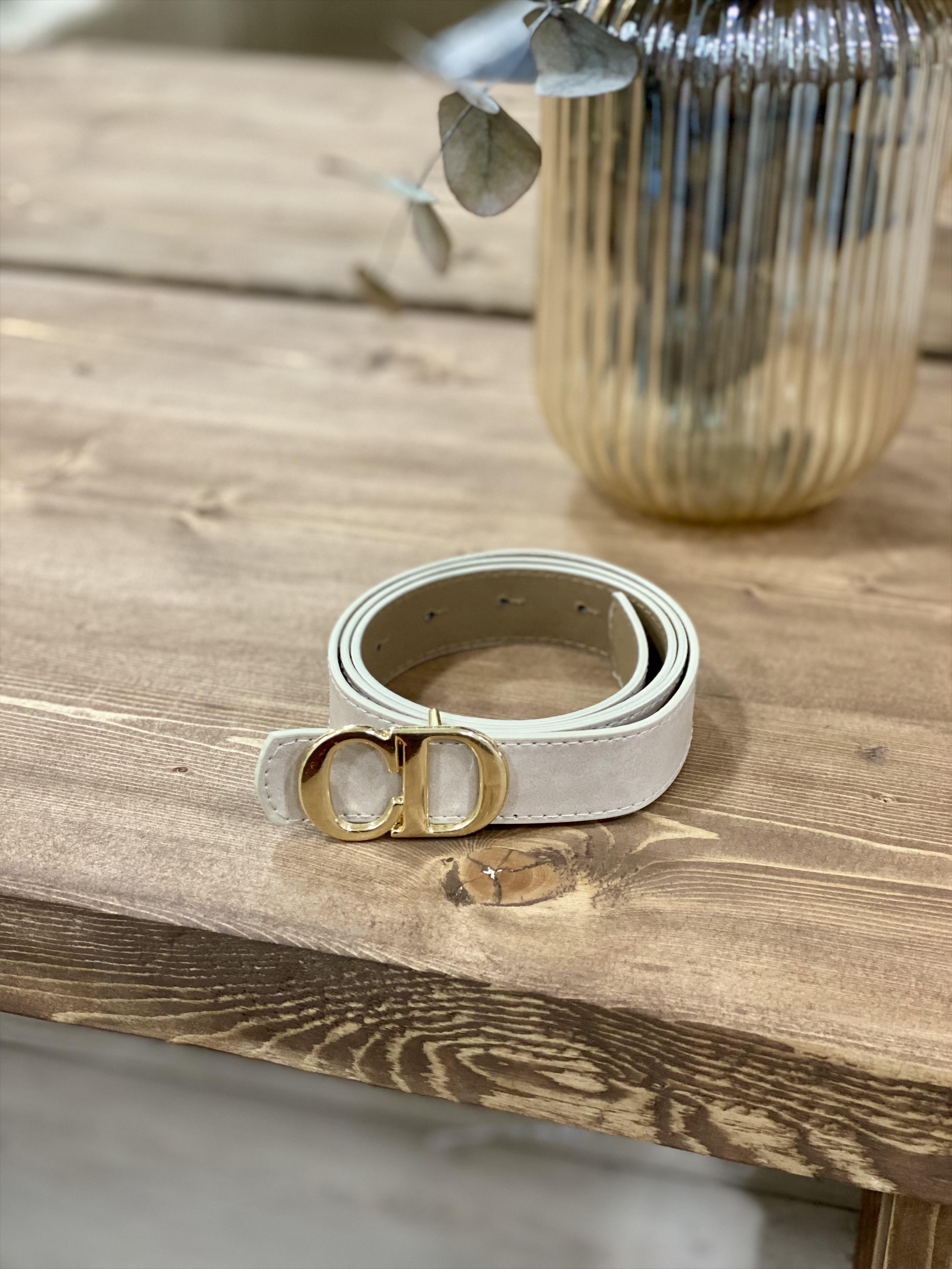 Bej CD Gold Tokalı Kemer