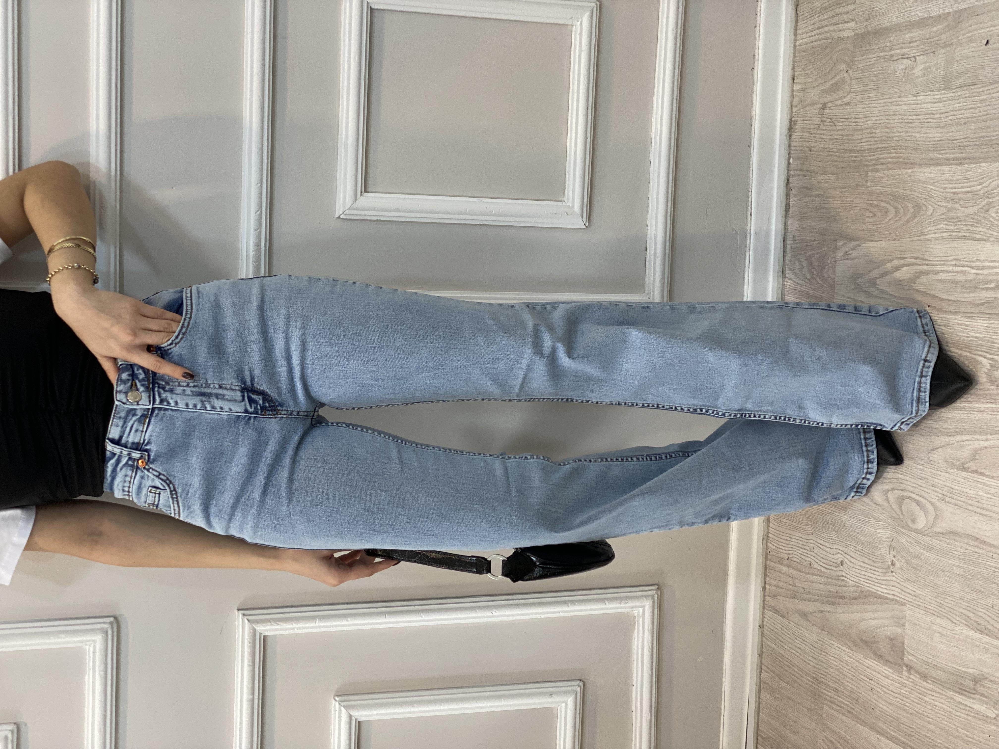 Buz Mavi İspanyol Paça Jean 