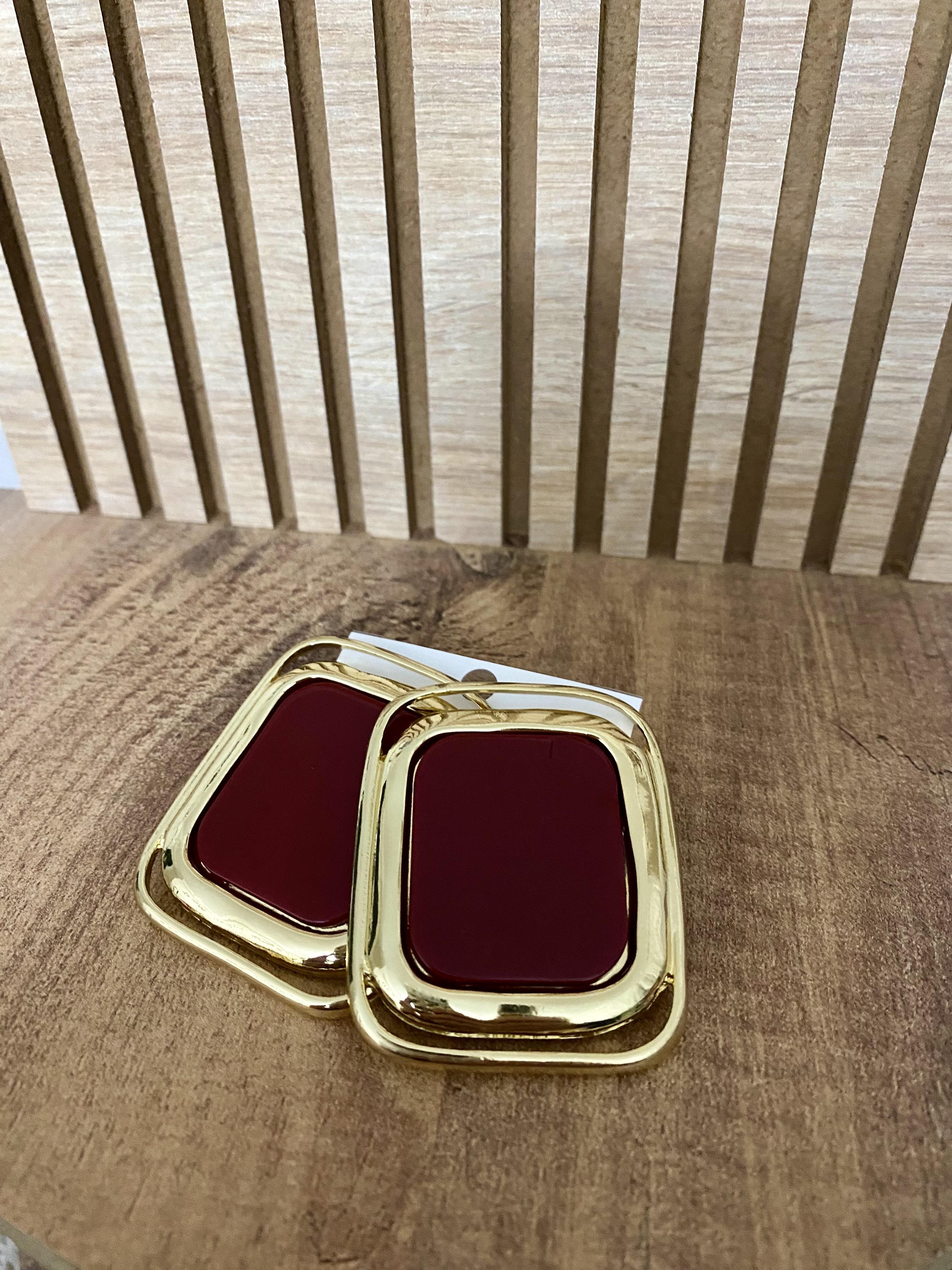 Gold Bordo Marka Model Küpe