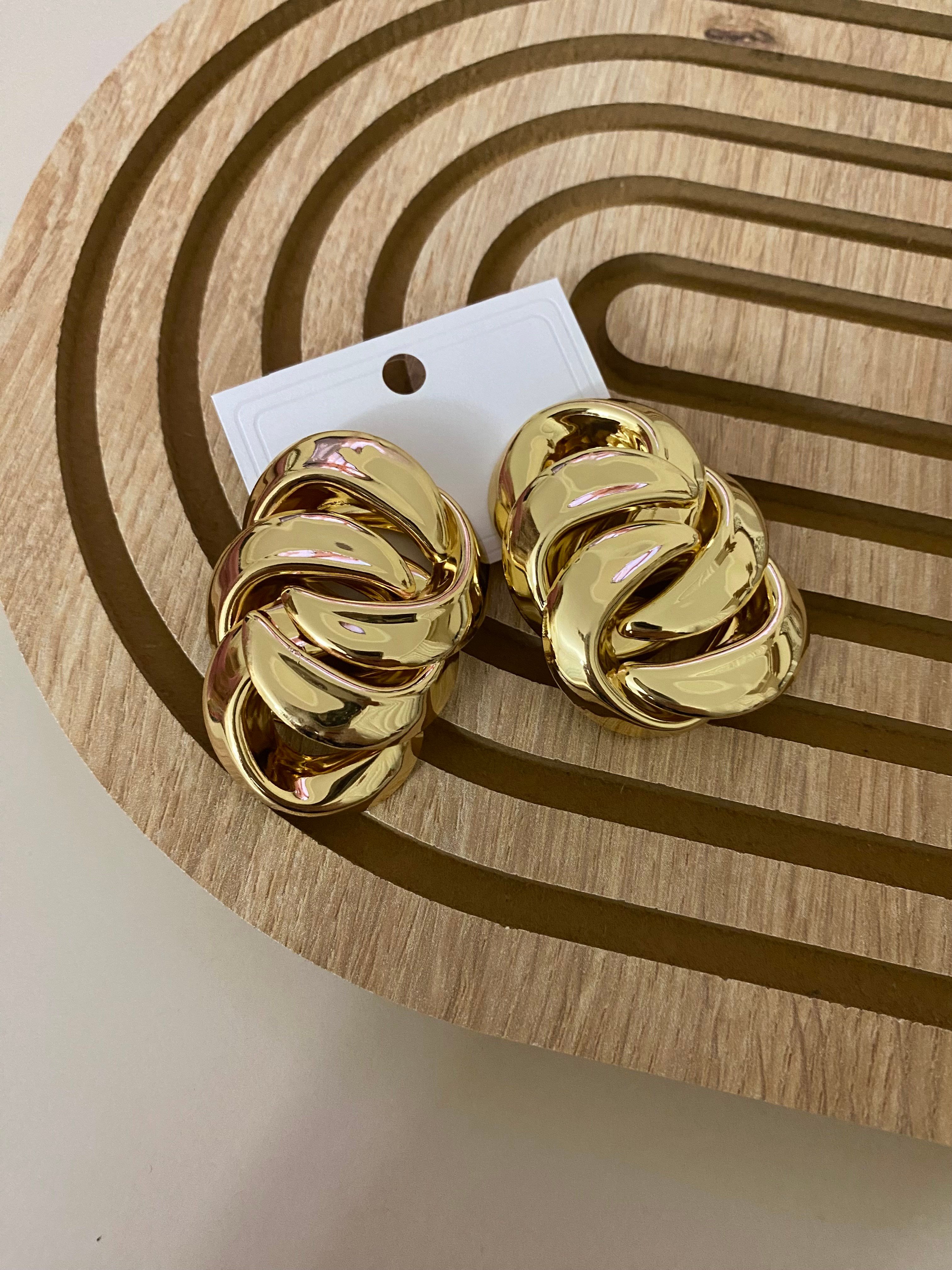 Gold Burgu Küpe