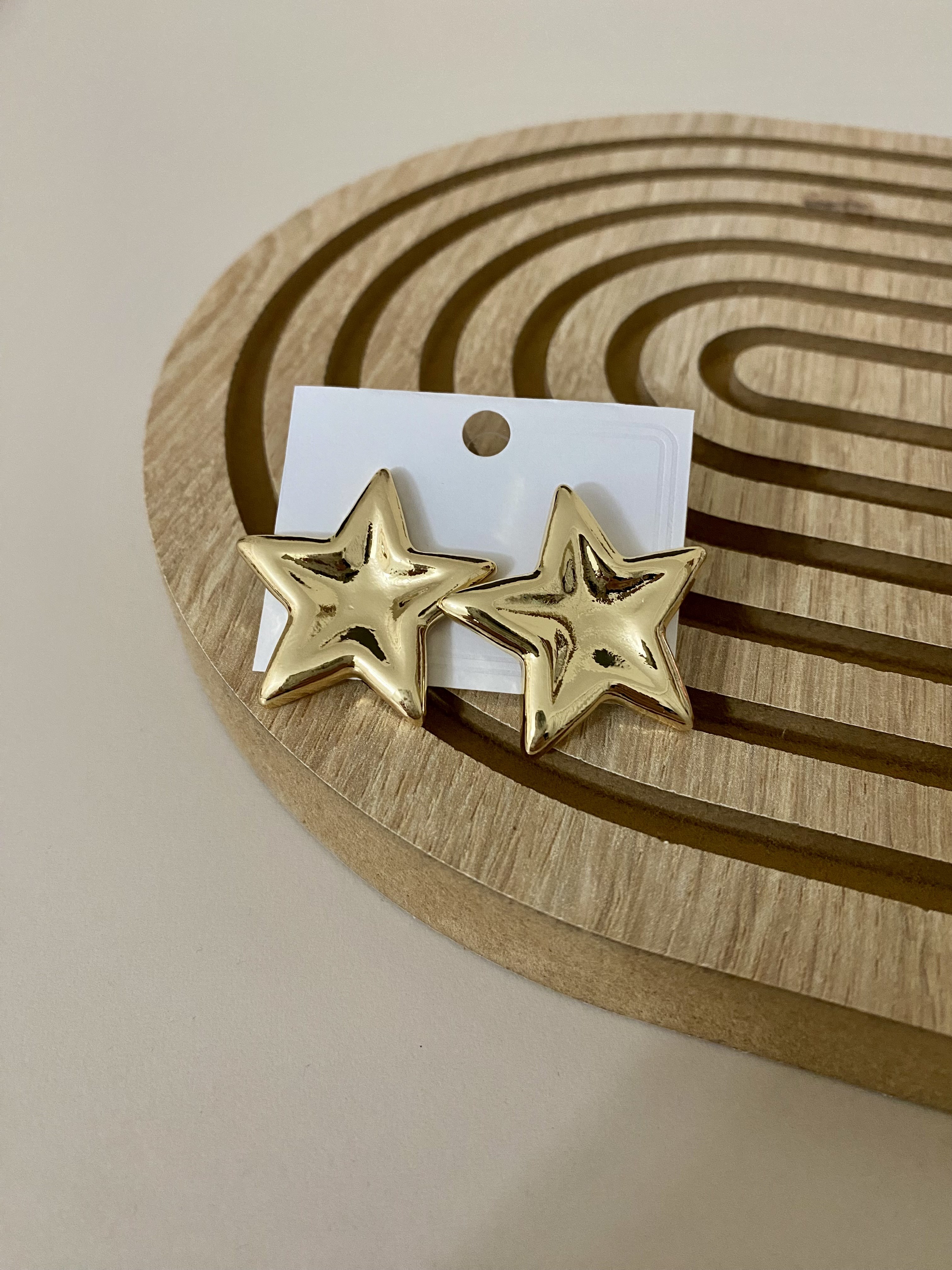 Gold Yıldız Küpe