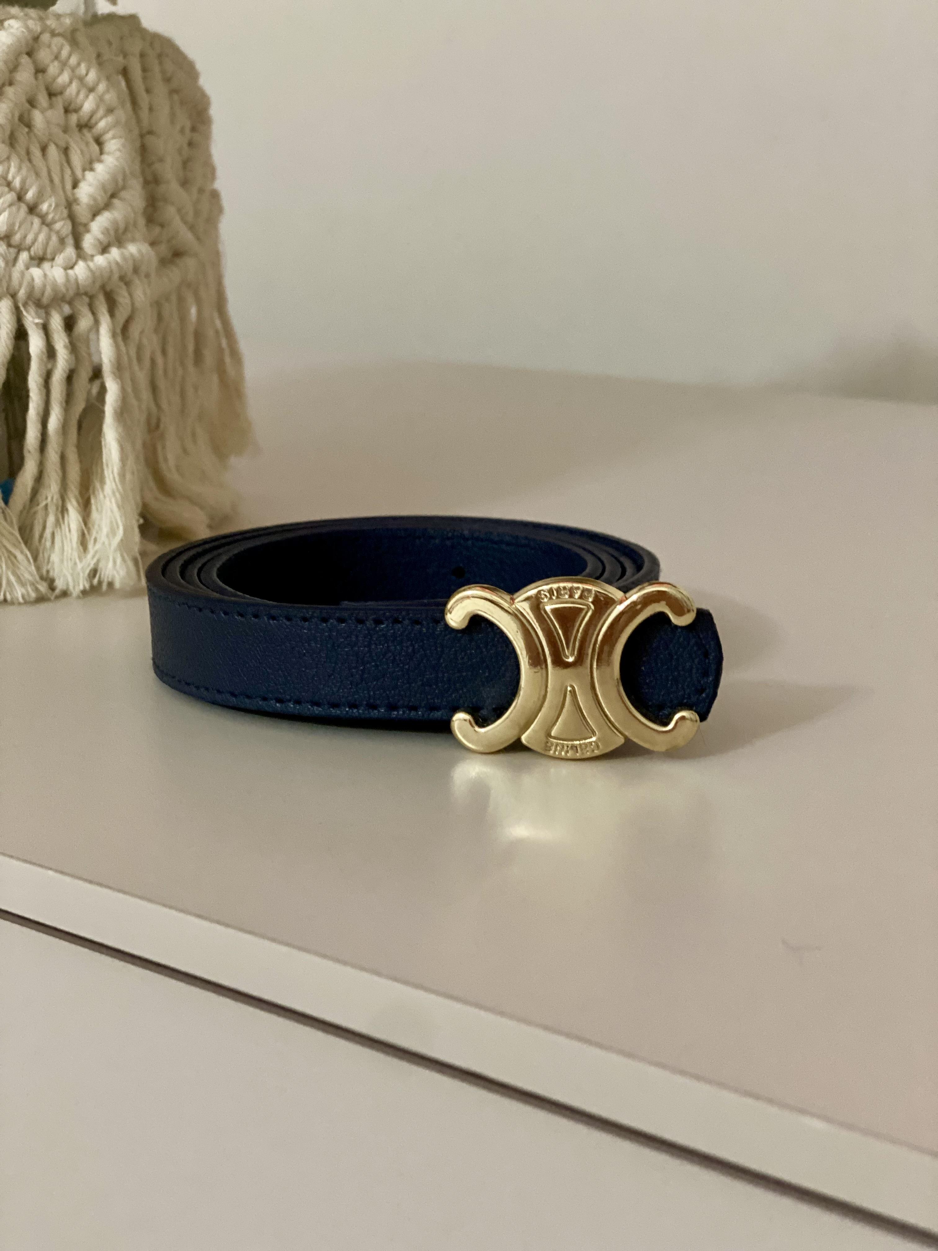 Lacivert Marka Model Gold Tokalı Kemer