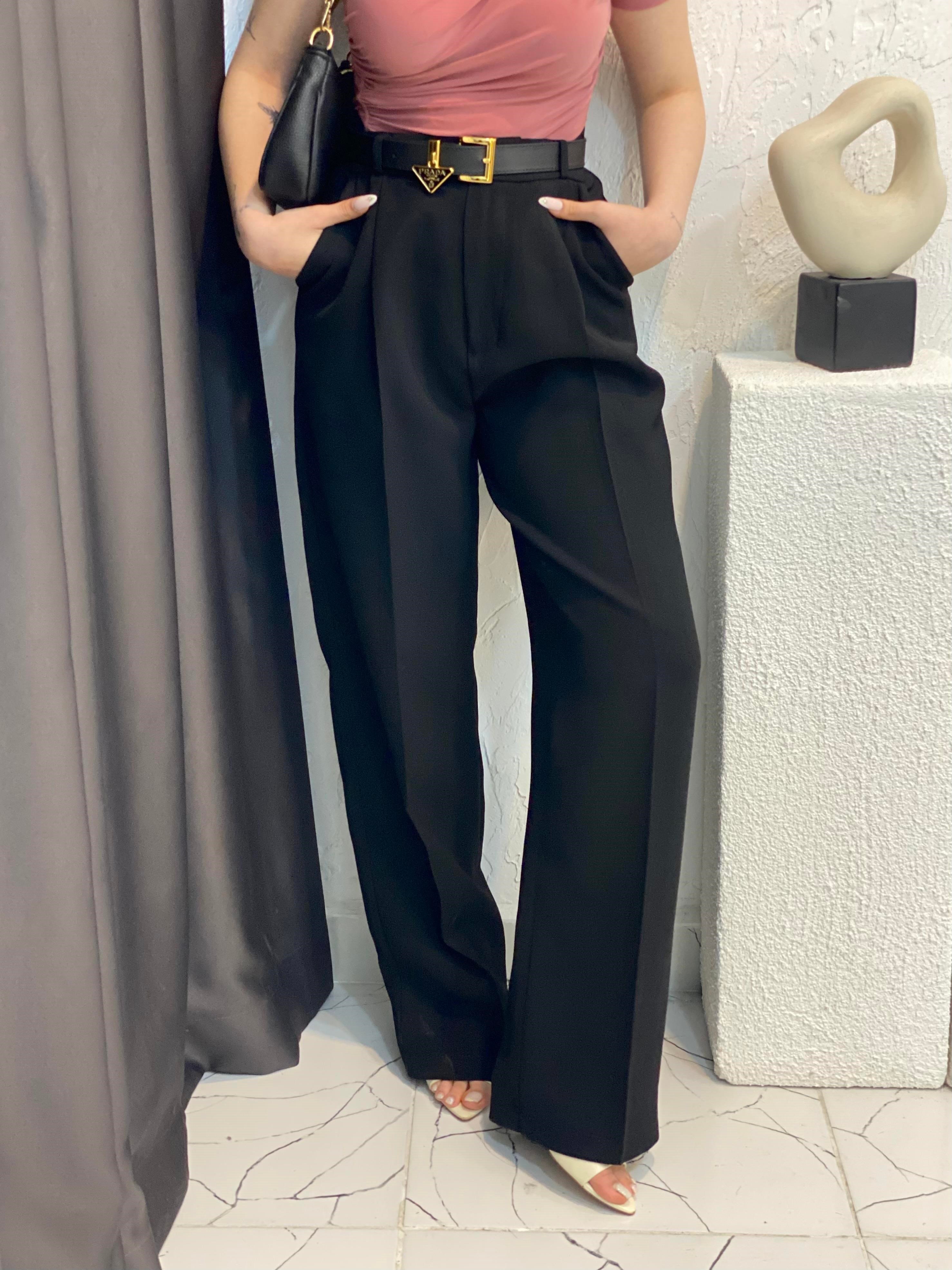 Perry Marka Premium Tok Dokulu Siyah Palazzo Pantolon