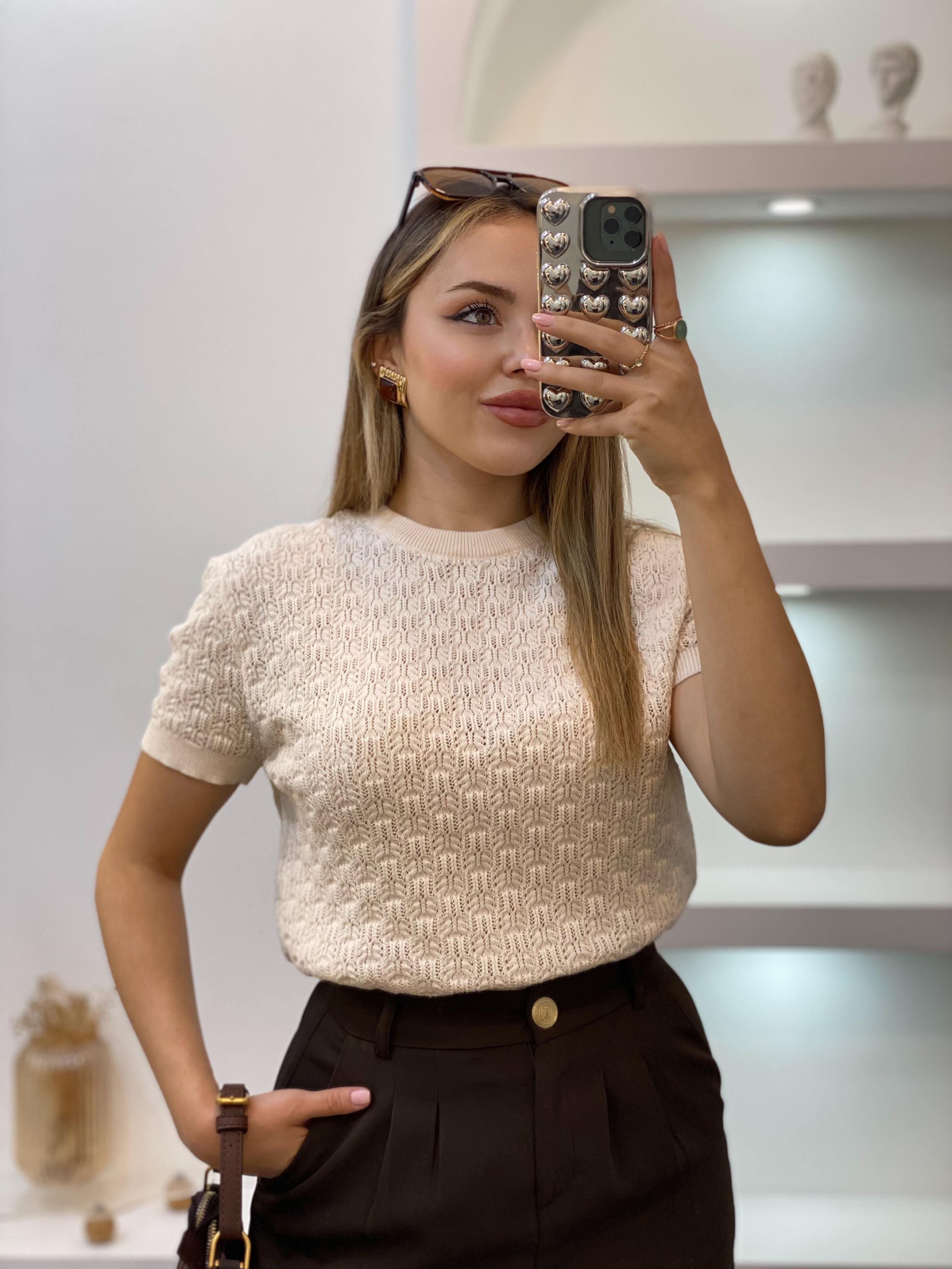 Q Marka Premium Ajurlu Triko Bluz