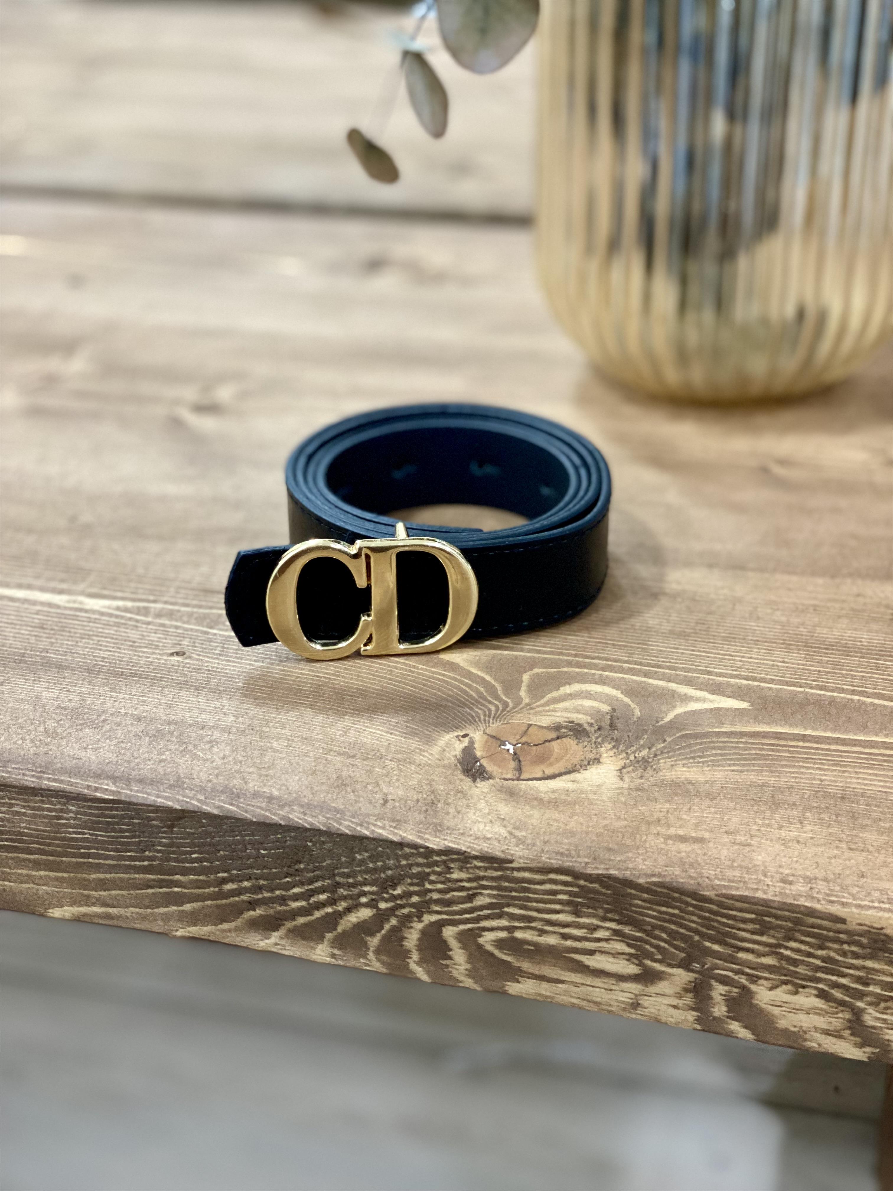 Siyah CD Gold Tokalı Kemer