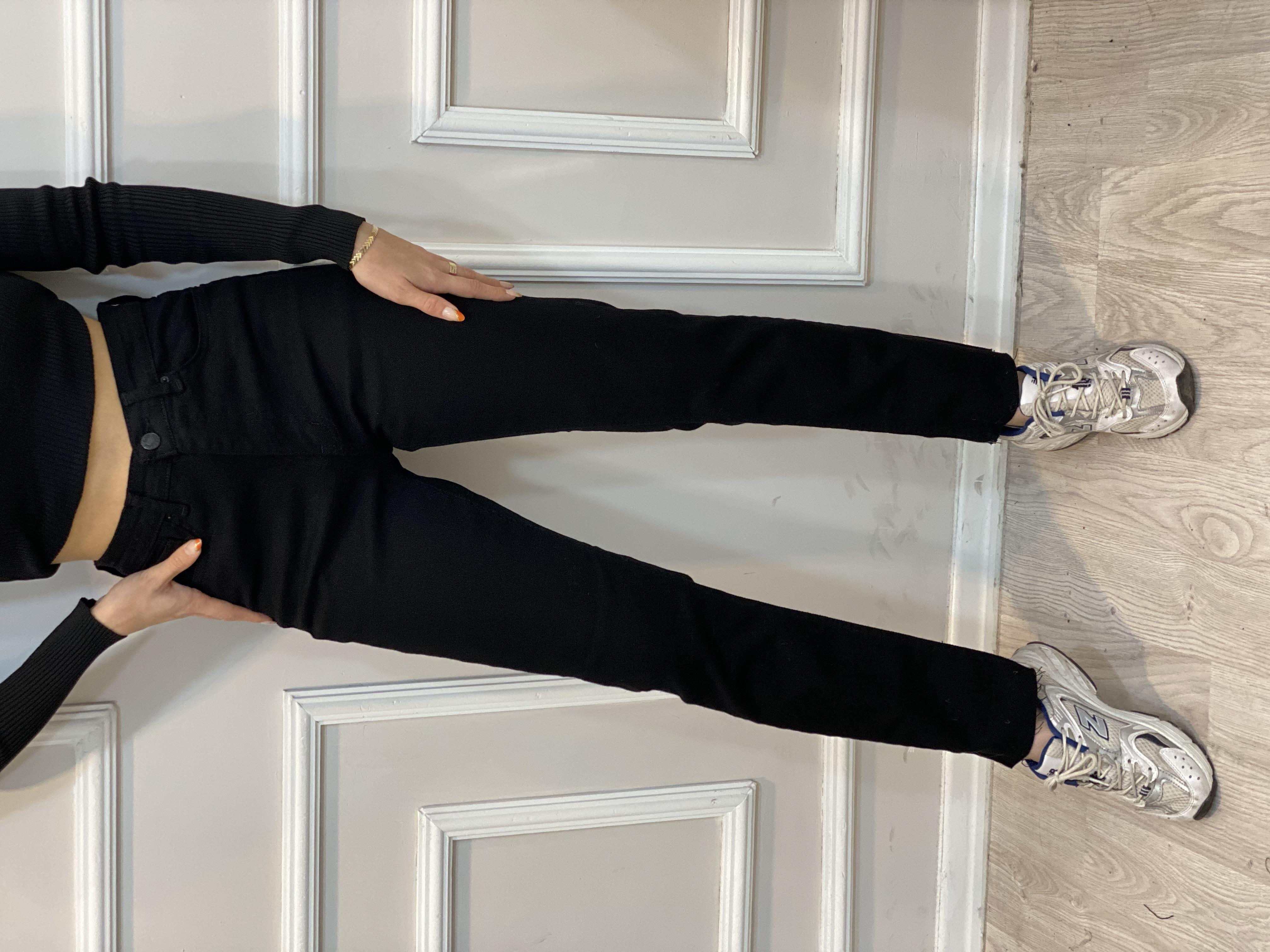 Siyah Yüksek Bel Boy Fit Jean 