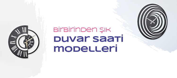 Birbirinden şık duvar saati modelleri