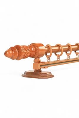  Modern Meşe Tek Raylı Ahşap Rustik Perde Askısı