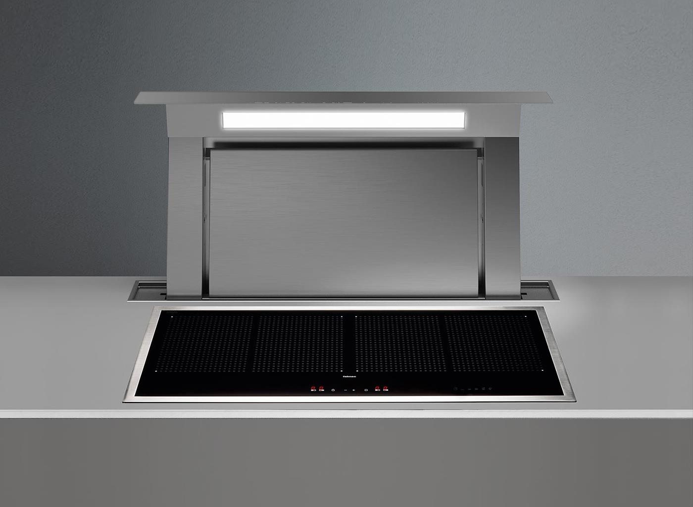 Falmec Downdraft Tezgah Üstü 120 cm Çelik