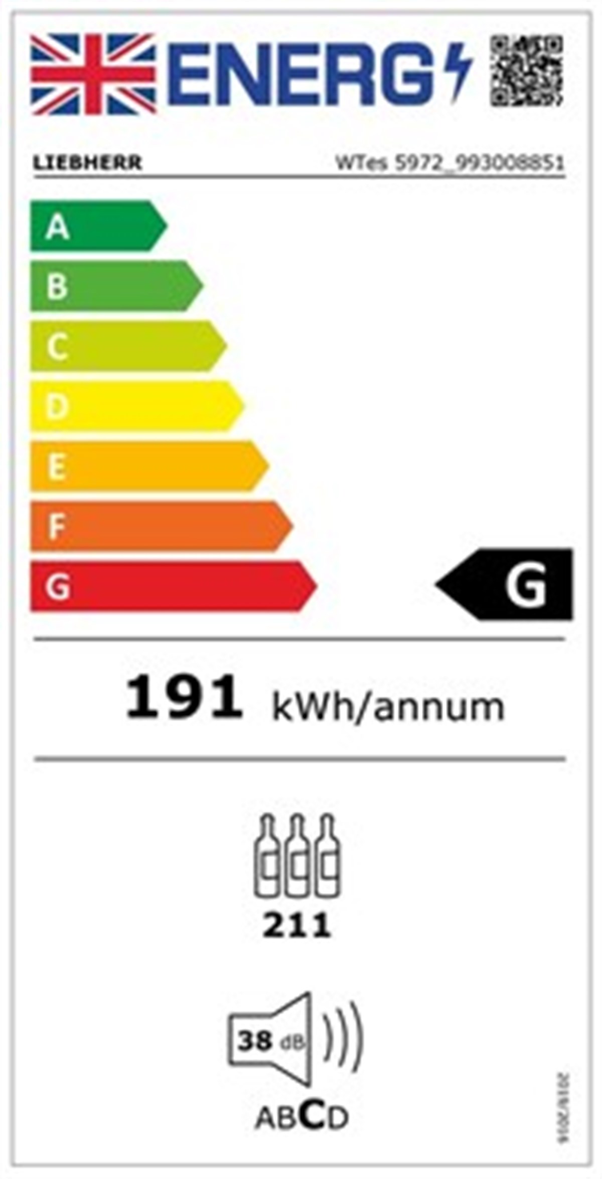 LIEBHERR WTes 5972 Vinidor ŞARAP DOLABI