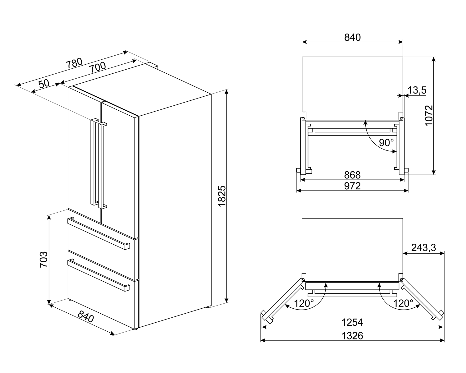 SMEG FQ55FXDE ÇELİK SOLO BUZDOLABI