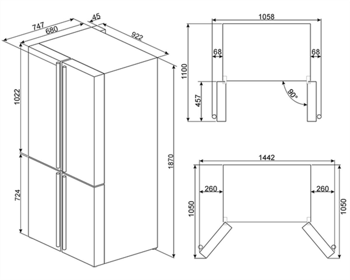 SMEG FQ60CAO ANTRASİT ( RUSTİK ESTETİK ) BUZDOLABI