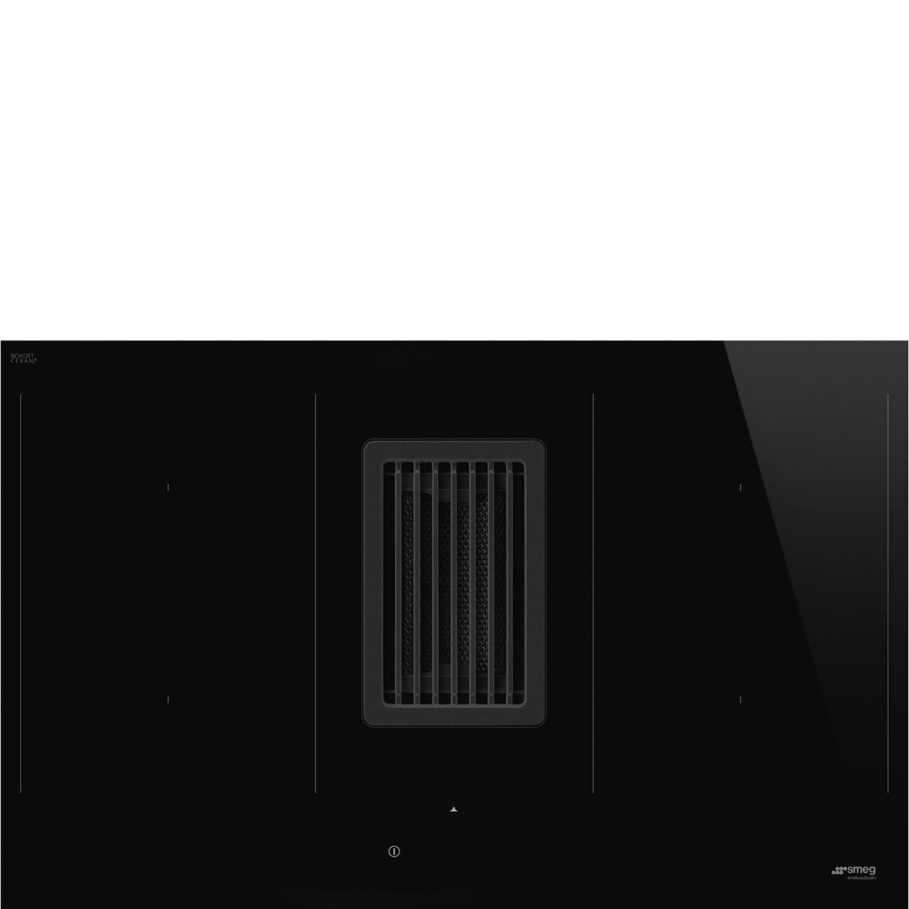SMEG HOBD482D LİNEA SİYAH ANKASTRE DAVLUMBAZ ENTEGRELİ İNDÜKSİYONLU OCAK
