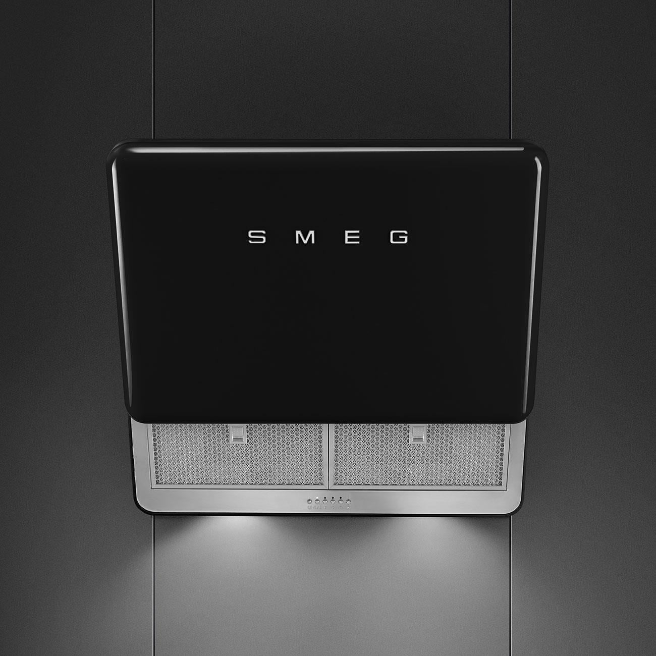 SMEG KFAB75BL RETRO 75CM SİYAH DUVAR DAVLUMBAZI