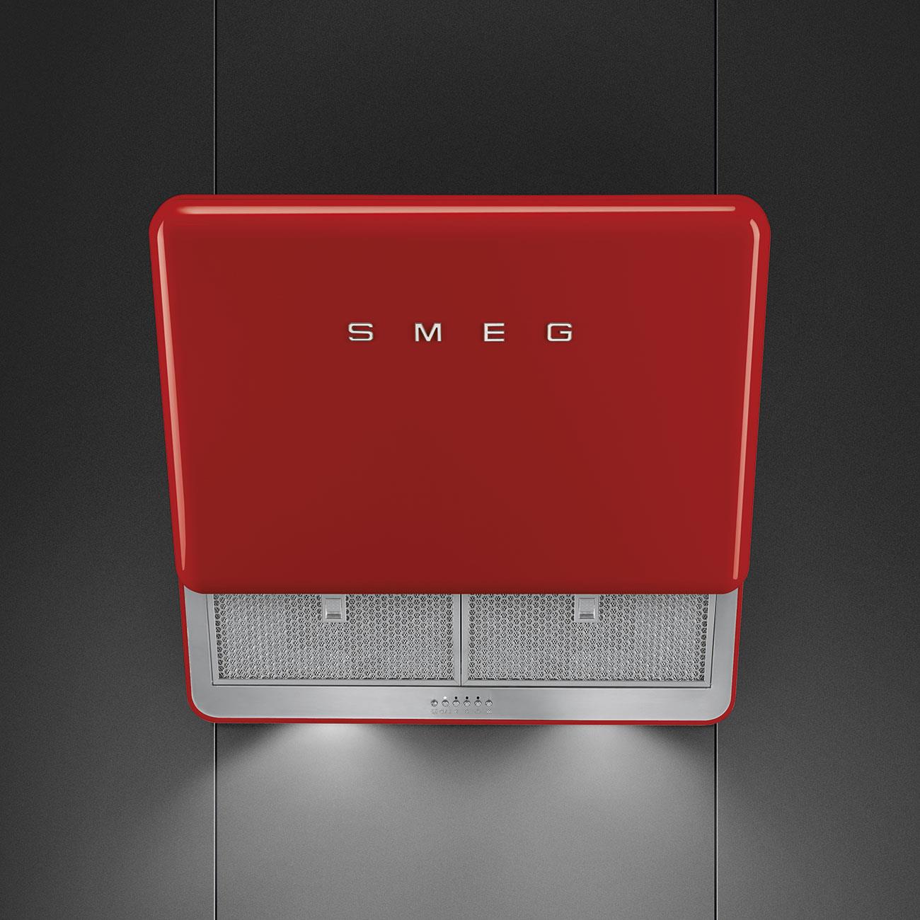 SMEG KFAB75RD RETRO 75CM KIRMIZI DUVAR DAVLUMBAZI