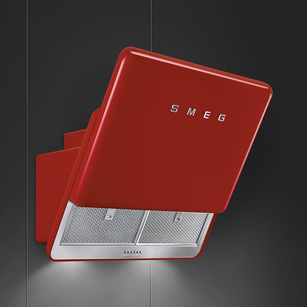 SMEG KFAB75RD RETRO 75CM KIRMIZI DUVAR DAVLUMBAZI
