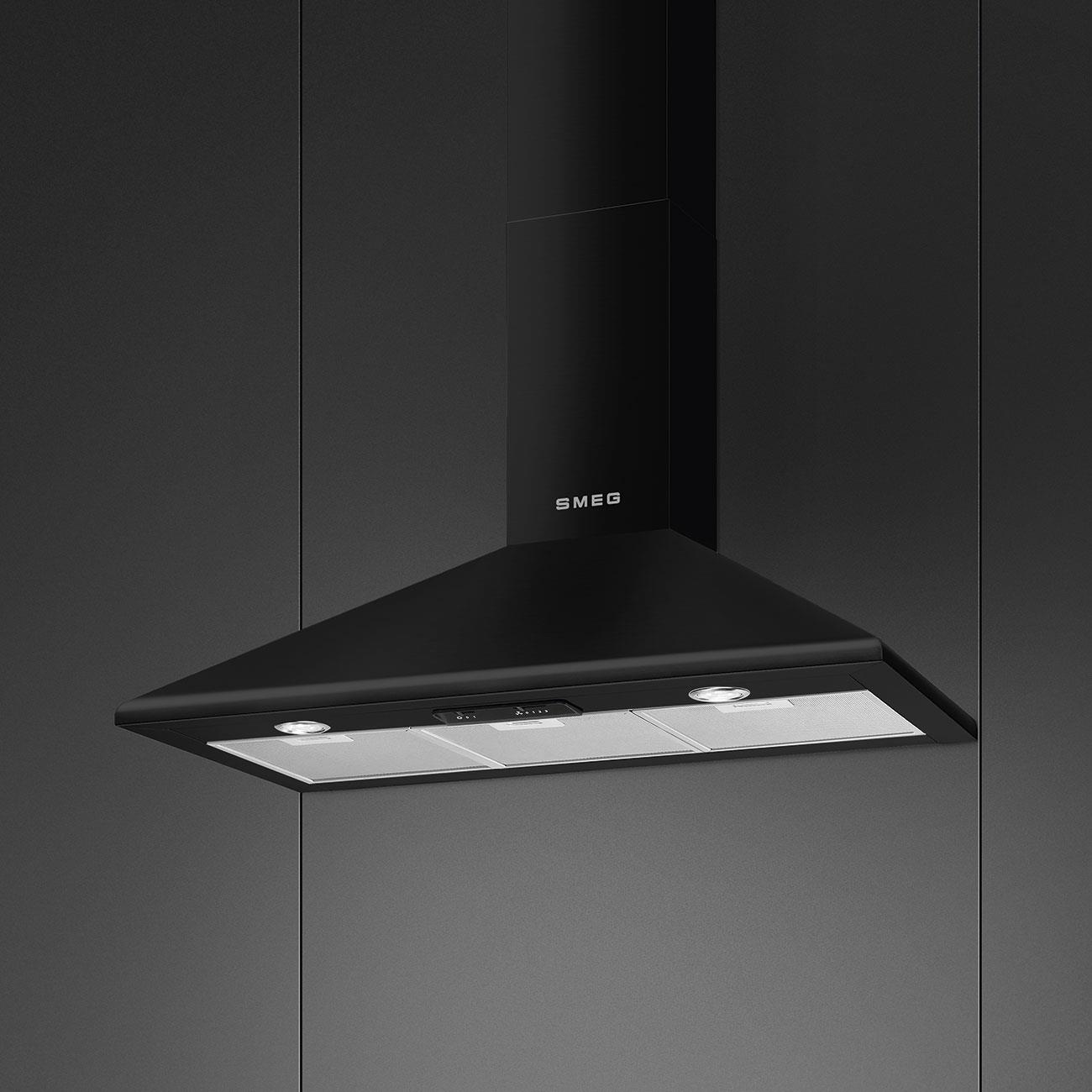 SMEG KSED95NEE COLONİAL 90CM SİYAH DUVAR DAVLUMBAZI