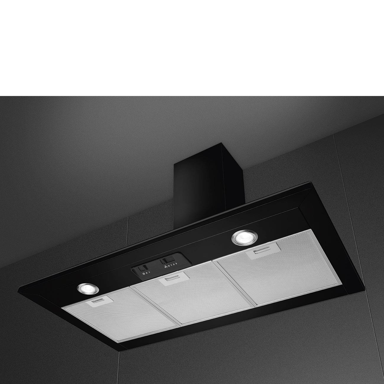 SMEG KSED95NEE COLONİAL 90CM SİYAH DUVAR DAVLUMBAZI