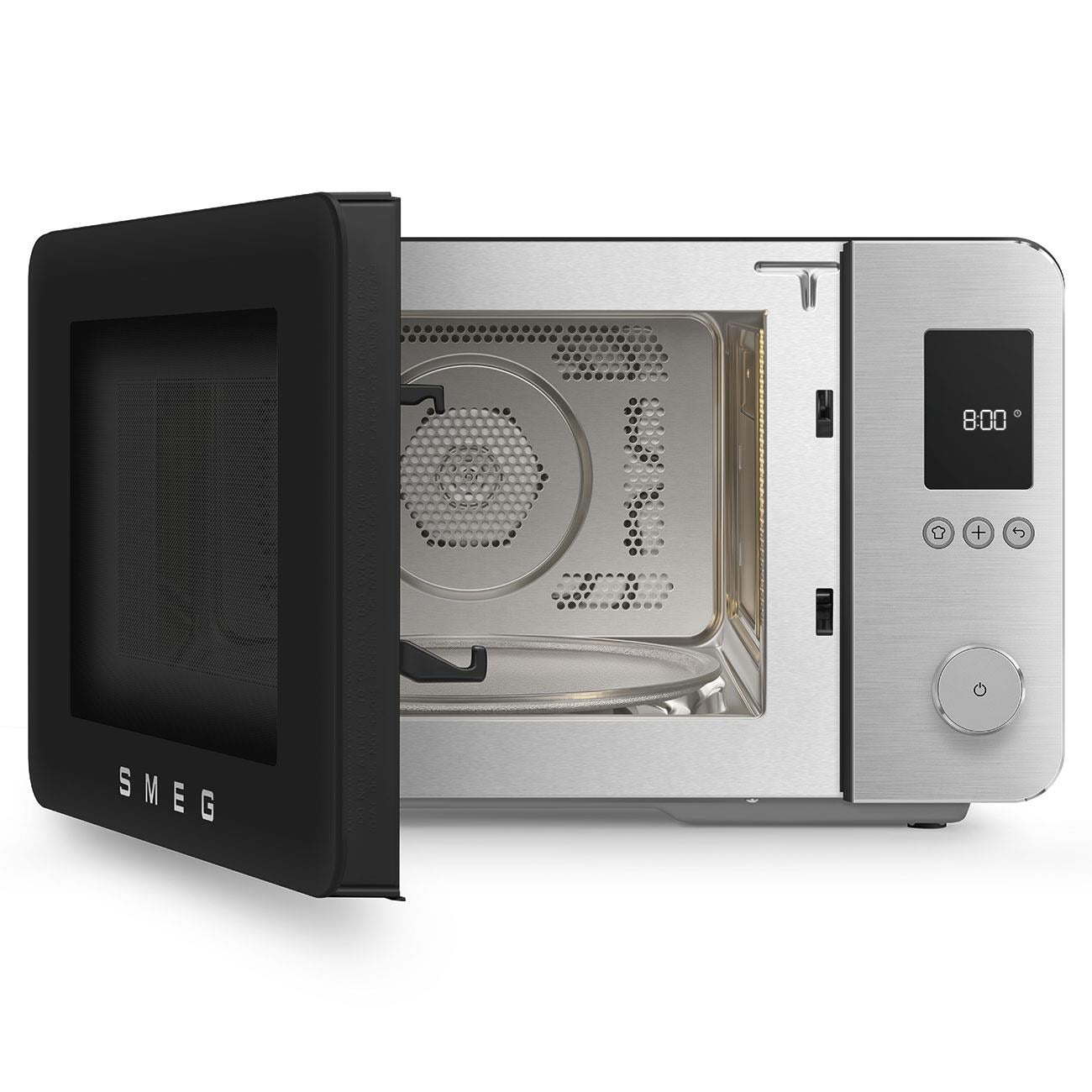 SMEG MOC02BLMEU RETRO SİYAH TEGZAHÜSTÜ KOMBİ MİKRODALGA