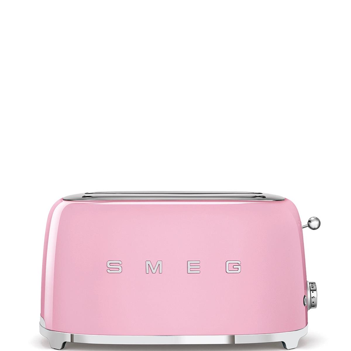SMEG 4 DİLİMLİ PEMBE EKMEK KIZARTMA MAKİNESİ TSF02PKEU