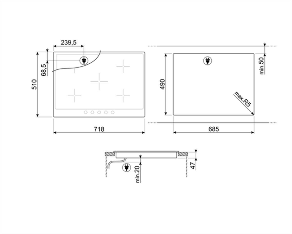 SMEG P875AO COLONIAL ANTRASİT ELEKTİRİKLİ OCAK