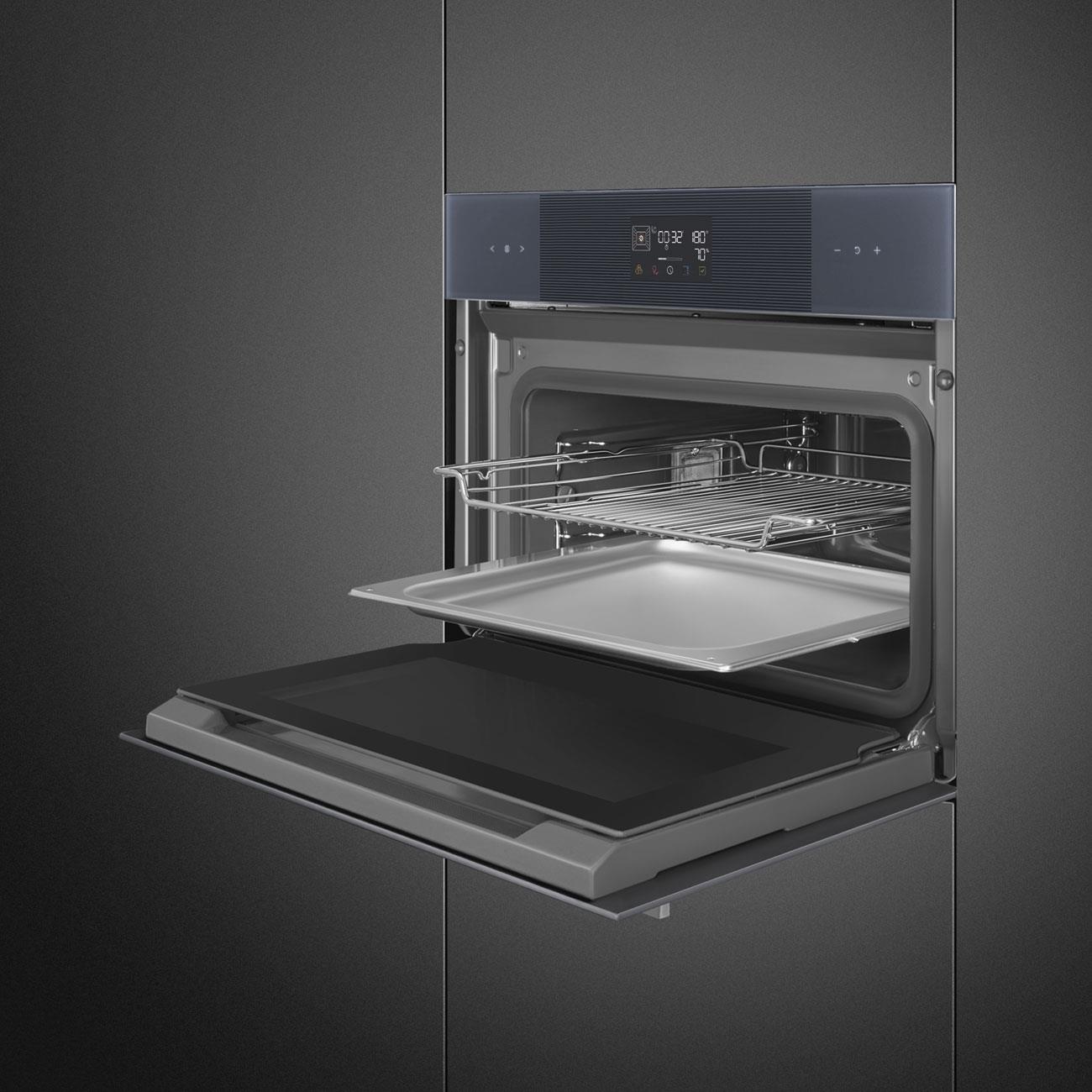 SMEG SO4102S3G LİNEA GALİLEO STEAM100 NEPTUNE GREY KOMBİ BUHARLI FIRIN